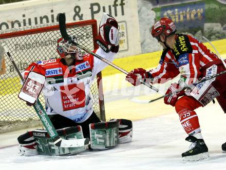 EBEL. Eishockey Bundesliga. KAC gegen HC TWK Innsbruck. SHANTZ Jeffery (KAC), KOTYK Seamus (Innsbruck). Klagenfurt, am 21.12.2008.
Foto: Kuess 

---
pressefotos, pressefotografie, kuess, qs, qspictures, sport, bild, bilder, bilddatenbank