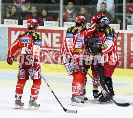 EBEL. Eishockey Bundesliga. KAC gegen HC TWK Innsbruck. Jubel KAC. Klagenfurt, am 21.12.2008.
Foto: Kuess 

---
pressefotos, pressefotografie, kuess, qs, qspictures, sport, bild, bilder, bilddatenbank