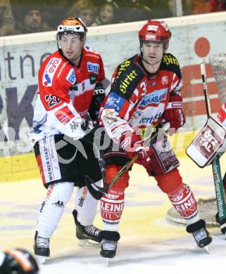 EBEL. Eishockey Bundesliga. KAC gegen HC TWK Innsbruck. Jeff Shantz (KAC), JOHNER Dustin (Innsbruck). Klagenfurt, am 21.12.2008.
Foto: Kuess 

---
pressefotos, pressefotografie, kuess, qs, qspictures, sport, bild, bilder, bilddatenbank