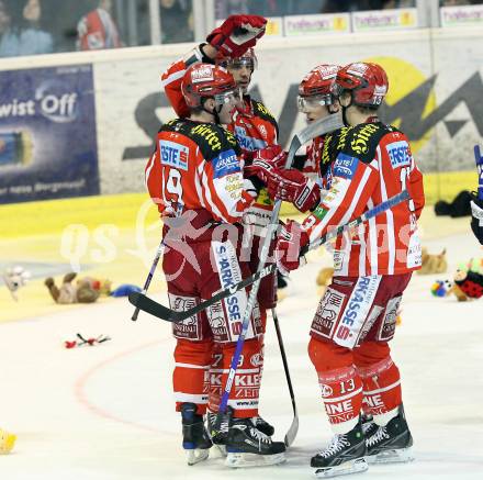 EBEL. Eishockey Bundesliga. KAC gegen VSV. Torjubel KAC. Klagenfurt, am 23.12.2008.
Foto: Nadja Kuess 
---
pressefotos, pressefotografie, kuess, qs, qspictures, sport, bild, bilder, bilddatenbank