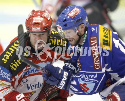 EBEL. Eishockey Bundesliga. KAC gegen VSV. Jeff Shantz (KAC), Justin Mapletoft (VSV). Klagenfurt, am 23.12.2008.
Foto: Kuess 

---
pressefotos, pressefotografie, kuess, qs, qspictures, sport, bild, bilder, bilddatenbank