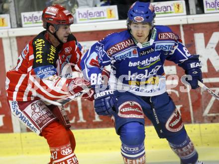 EBEL. Eishockey Bundesliga. KAC gegen VSV. Jeffrey Tory, (KAC), Jonathan Ferland  (VSV). Klagenfurt, am 23.12.2008.
Foto: Kuess 

---
pressefotos, pressefotografie, kuess, qs, qspictures, sport, bild, bilder, bilddatenbank