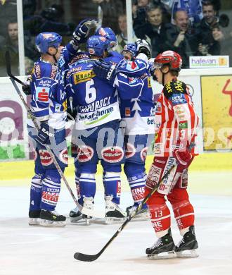 EBEL. Eishockey Bundesliga. KAC gegen VSV. Torjubel VSV. Klagenfurt, am 23.12.2008.
Foto: Nadja Kuess 
---
pressefotos, pressefotografie, kuess, qs, qspictures, sport, bild, bilder, bilddatenbank