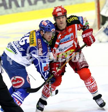 EBEL. Eishockey Bundesliga. KAC gegen VSV. Jeff Shantz, (KAC), Dan Cavanaugh (VSV). Klagenfurt, am 23.12.2008.
Foto: Kuess 

---
pressefotos, pressefotografie, kuess, qs, qspictures, sport, bild, bilder, bilddatenbank