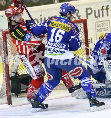 EBEL. Eishockey Bundesliga. KAC gegen VSV. Gregor Hager, (KAC), Dan Cavanaugh (VSV). Klagenfurt, am 23.12.2008.
Foto: Nadja Kuess 
---
pressefotos, pressefotografie, kuess, qs, qspictures, sport, bild, bilder, bilddatenbank