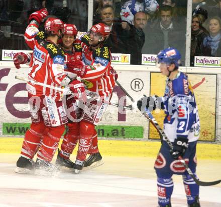 EBEL. Eishockey Bundesliga. KAC gegen VSV. Torjubel (KAC). Klagenfurt, am 23.12.2008.
Foto: Nadja Kuess 
---
pressefotos, pressefotografie, kuess, qs, qspictures, sport, bild, bilder, bilddatenbank