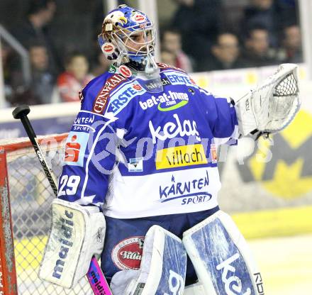 EBEL. Eishockey Bundesliga. KAC gegen VSV. Bernhard Starkbaum (VSV). Klagenfurt, am 23.12.2008.
Foto: Nadja Kuess 
---
pressefotos, pressefotografie, kuess, qs, qspictures, sport, bild, bilder, bilddatenbank