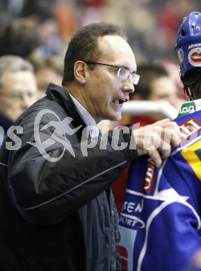 EBEL. Eishockey Bundesliga. KAC gegen VSV. Trainer Larry Huras (VSV). Klagenfurt, am 23.12.2008.
Foto: Kuess 

---
pressefotos, pressefotografie, kuess, qs, qspictures, sport, bild, bilder, bilddatenbank