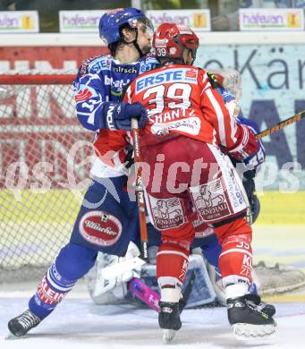 EBEL. Eishockey Bundesliga. KAC gegen VSV. Jeff Shantz (KAC), Martin Oraze (VSV). Klagenfurt, am 23.12.2008.
Foto: Nadja Kuess 
---
pressefotos, pressefotografie, kuess, qs, qspictures, sport, bild, bilder, bilddatenbank