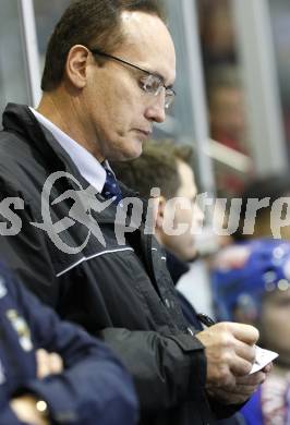 EBEL. Eishockey Bundesliga. KAC gegen VSV. Trainer Larry Huras (VSV). Klagenfurt, am 23.12.2008.
Foto: Kuess 

---
pressefotos, pressefotografie, kuess, qs, qspictures, sport, bild, bilder, bilddatenbank