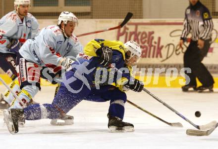 Eishockey Carinthian Hokey League. CHL. Steindorf gegen Althofen. Oliver Oberrauner (Steindorf), Heiko Ofner (Althofen). Steindorf, am 20.12.2008.
Foto: Kuess
---
pressefotos, pressefotografie, kuess, qs, qspictures, sport, bild, bilder, bilddatenbank