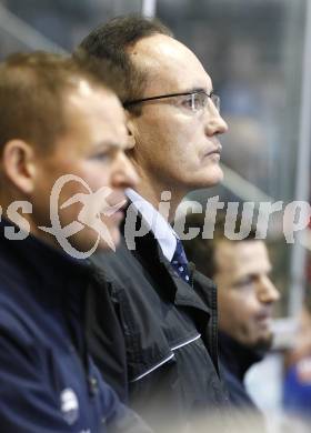 EBEL. Eishockey Bundesliga. KAC gegen VSV. Co-Trainer Johan Stroemwall, Trainer Larry Huras, Tormanntrainer Markus Kerschbaumer (VSV). Klagenfurt, am 23.12.2008.
Foto: Kuess 

---
pressefotos, pressefotografie, kuess, qs, qspictures, sport, bild, bilder, bilddatenbank