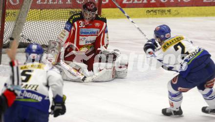 EBEL. Eishockey Bundesliga. EC Pasut VSV gegen EC KAC. Siegestreffer fuer den VSV durch Darell Scoville (VSV),  Rene Swette (KAC). Villach, am 26.12.2008.
Foto: Kuess 


---
pressefotos, pressefotografie, kuess, qs, qspictures, sport, bild, bilder, bilddatenbank