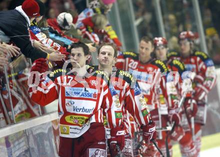 EBEL. Eishockey Bundesliga. KAC gegen EV Vienna Capitals. Gregor hager, Johannes Kirisits, Mike Craig (KAC). Klagenfurt, am 28.12.2008.
Foto: Kuess 

---
pressefotos, pressefotografie, kuess, qs, qspictures, sport, bild, bilder, bilddatenbank