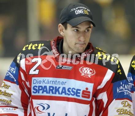 EBEL. Eishockey Bundesliga. KAC gegen EV Vienna Capitals. Marco Del Fabro (KAC). Klagenfurt, am 28.12.2008.
Foto: Kuess 

---
pressefotos, pressefotografie, kuess, qs, qspictures, sport, bild, bilder, bilddatenbank