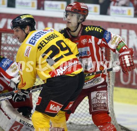 EBEL. Eishockey Bundesliga. KAC gegen EV Vienna Capitals. Herbert Ratz, (KAC), Sean Selmser  (Capitals). Klagenfurt, am 28.12.2008.
Foto: Kuess 

---
pressefotos, pressefotografie, kuess, qs, qspictures, sport, bild, bilder, bilddatenbank