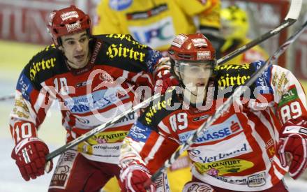 EBEL. Eishockey Bundesliga. KAC gegen EV Vienna Capitals. Warren Norris, Raphael Herburger (KAC). Klagenfurt, am 28.12.2008.
Foto: Kuess 

---
pressefotos, pressefotografie, kuess, qs, qspictures, sport, bild, bilder, bilddatenbank