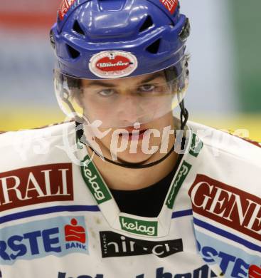 EBEL. Eishockey Bundesliga. EC Pasut VSV gegen EC Graz 99ers. Stefan Bacher (VSV). Villach, am 30.12.2008.
Foto: Kuess 


---
pressefotos, pressefotografie, kuess, qs, qspictures, sport, bild, bilder, bilddatenbank