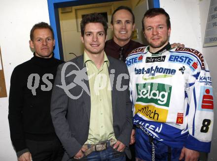 EBEL. Eishockey Bundesliga. EC Pasut VSV gegen EC Graz 99ers. Co-Trainer Johan Stroemwall, Benoit Mondou, Trainer Larry Huras, Roland Kaspitz (VSV). Villach, am 30.12.2008.
Foto: Kuess 


---
pressefotos, pressefotografie, kuess, qs, qspictures, sport, bild, bilder, bilddatenbank