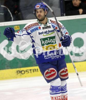 EBEL. Eishockey Bundesliga. EC Pasut VSV gegen EC Graz 99ers. Jubel Darell Scoville (VSV). Villach, am 30.12.2008.
Foto: Kuess 


---
pressefotos, pressefotografie, kuess, qs, qspictures, sport, bild, bilder, bilddatenbank