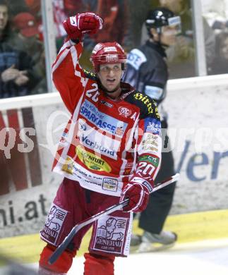 EBEL. Eishockey Bundesliga. EC KAC gegen EC RED BULL SALZBURG. Torjubel Mike Craig. Klagenfurt, am 2.1.2009.
Foto: Kuess 

---
pressefotos, pressefotografie, kuess, qs, qspictures, sport, bild, bilder, bilddatenbank