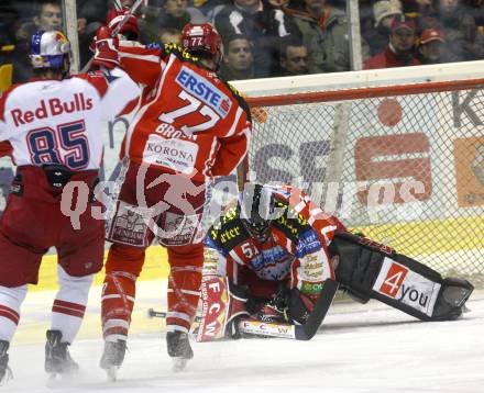 EBEL. Eishockey Bundesliga. EC KAC gegen EC RED BULL SALZBURG. Sean Brown. Travis Scott, (KAC), Martin Mairitsch  (Salzburg). Klagenfurt, am 2.1.2009.
Foto: Kuess 

---
pressefotos, pressefotografie, kuess, qs, qspictures, sport, bild, bilder, bilddatenbank