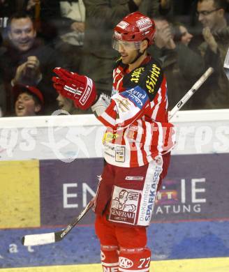 EBEL. Eishockey Bundesliga. EC KAC gegen EC RED BULL SALZBURG. Torjubel Sean Brown (KAC). Klagenfurt, am 2.1.2009.
Foto: Kuess 

---
pressefotos, pressefotografie, kuess, qs, qspictures, sport, bild, bilder, bilddatenbank