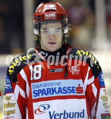 EBEL. Eishockey Bundesliga. EC KAC gegen EC RED BULL SALZBURG. Silvio Jakobitsch (KAC). Klagenfurt, am 2.1.2009.
Foto: Kuess 

---
pressefotos, pressefotografie, kuess, qs, qspictures, sport, bild, bilder, bilddatenbank