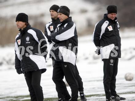 Fussball. Bundesliga. SK Austria Kaernten Trainingsauftakt. Trainer frenkie Schinkels, Hannes Reinmayr, Dietmar Pegam, Wolfgang Thun Hohenstein.  Moosburg, am 5.1.2009
Foto: Kuess

---
pressefotos, pressefotografie, kuess, qs, qspictures, sport, bild, bilder, bilddatenbank