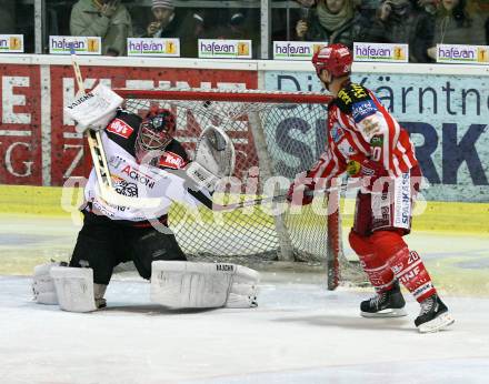 EBEL. Eishockey Bundesliga. KAC gegen HK Acroni Jesenice. CRAIG Michael (KAC), HOCEVAR Andrej (Jesenice). Klagenfurt, am 6.1.2009.
Foto: Kuess 

---
pressefotos, pressefotografie, kuess, qs, qspictures, sport, bild, bilder, bilddatenbank