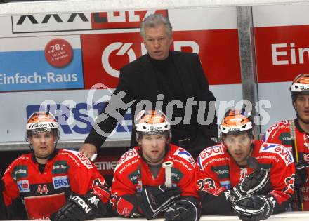 EBEL. Eishockey Bundesliga. EC Pasut VSV gegen HC TWK INNSBRUCK, DIE HAIE. Trainer Greg Holst (Innsbruck). Villach, am 9.1.2009.
Foto: Kuess 


---
pressefotos, pressefotografie, kuess, qs, qspictures, sport, bild, bilder, bilddatenbank