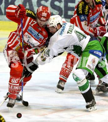 EBEL. Eishockey Bundesliga. KAC gegen HDD TILIA Olimpija Ljubljana. HAGER Gregor (KAC), TAVZELJ Andrej (Ljubljana). Klagenfurt, am 9.1.2009.
Foto: Kuess 

---
pressefotos, pressefotografie, kuess, qs, qspictures, sport, bild, bilder, bilddatenbank