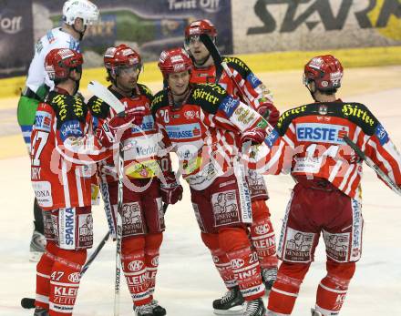 EBEL. Eishockey Bundesliga. KAC gegen HDD TILIA Olimpija Ljubljana. Torjubel  (KAC). Klagenfurt, am 9.1.2009.
Foto: Kuess 

---
pressefotos, pressefotografie, kuess, qs, qspictures, sport, bild, bilder, bilddatenbank