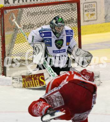 EBEL. Eishockey Bundesliga. KAC gegen HDD TILIA Olimpija Ljubljana. CRAIG Michael (KAC), SILA Ales (Ljubljana). Klagenfurt, am 9.1.2009.
Foto: Kuess 

---
pressefotos, pressefotografie, kuess, qs, qspictures, sport, bild, bilder, bilddatenbank