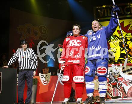 Villacher Fasching. Gerhard Thomasser, Gernot Pacher. Villach, am 8.1.2009.
Foto: Kuess 


---
pressefotos, pressefotografie, kuess, qs, qspictures, sport, bild, bilder, bilddatenbank