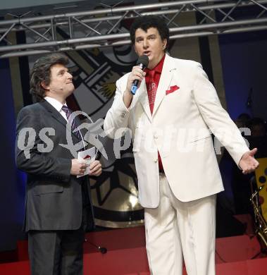 Villacher Fasching. Narrenstadl, Kurt Ortner, Siegfried Samonig. Villach, am 8.1.2009.
Foto: Kuess 


---
pressefotos, pressefotografie, kuess, qs, qspictures, sport, bild, bilder, bilddatenbank