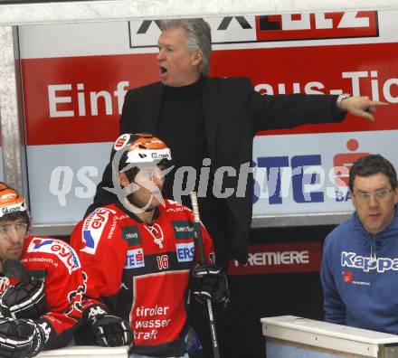 EBEL. Eishockey Bundesliga. EC Pasut VSV gegen HC TWK INNSBRUCK, DIE HAIE. Trainer Greg Holst (Innsbruck). Villach, am 9.1.2009.
Foto: Kuess 


---
pressefotos, pressefotografie, kuess, qs, qspictures, sport, bild, bilder, bilddatenbank