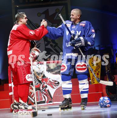 Villacher Fasching. Gerhard Thomasser, Gernot Pacher. Villach, am 8.1.2009.
Foto: Kuess 


---
pressefotos, pressefotografie, kuess, qs, qspictures, sport, bild, bilder, bilddatenbank