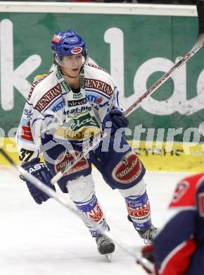 EBEL. Eishockey Bundesliga. EC Pasut VSV gegen EC Red Bull Salzburg. Andreas Kristler (VSV). Villach, am 11.1.2009.
Foto: Kuess 


---
pressefotos, pressefotografie, kuess, qs, qspictures, sport, bild, bilder, bilddatenbank