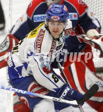 EBEL. Eishockey Bundesliga. EC Pasut VSV gegen EC Red Bull Salzburg. Jonathan Ferland (VSV). Villach, am 11.1.2009.
Foto: Kuess 


---
pressefotos, pressefotografie, kuess, qs, qspictures, sport, bild, bilder, bilddatenbank