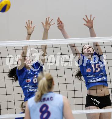 Volleyball. MEVZA. ATSC Wildcats gegen ZOK Rijeka. SEIDL Rosa, STIDHAM Missie (Wildcats). Klagenfurt, am 10.1.2009.
Foto: Kuess

---
pressefotos, pressefotografie, kuess, qs, qspictures, sport, bild, bilder, bilddatenbank