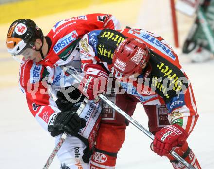 EBEL. Eishockey Bundesliga. KAC gegen HC TWK Innsbruck. NORRIS Warren (KAC), WOGER Daniel (Innsbruck). Klagenfurt, am 16.1.2009.
Foto: Kuess 

---
pressefotos, pressefotografie, kuess, qs, qspictures, sport, bild, bilder, bilddatenbank