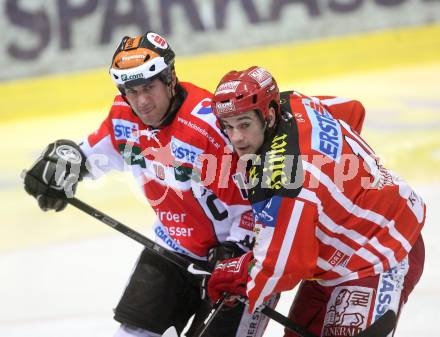 EBEL. Eishockey Bundesliga. KAC gegen HC TWK Innsbruck. NORRIS Warren  (KAC), MURRAY Rem (Innsbruck). Klagenfurt, am 16.1.2009.
Foto: Kuess 

---
pressefotos, pressefotografie, kuess, qs, qspictures, sport, bild, bilder, bilddatenbank