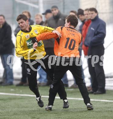 Fussball Testspiel. WAC/St. Andrae gegen SK Austria Kaernten. Alexander Hoertnagl (Austria Kaernten), Markus Hubmann (WAC/St. Andrae). St. Andrae, am 17.1.2009.
Foto: Kuess
---
pressefotos, pressefotografie, kuess, qs, qspictures, sport, bild, bilder, bilddatenbank