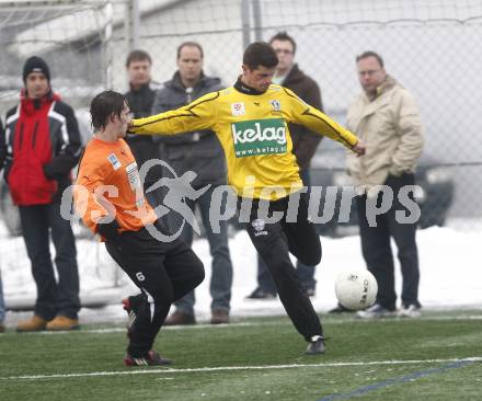 Fussball Testspiel. WAC/St. Andrae gegen SK Austria Kaernten. Alexander Hoertnagl (Austria Kaernten), Benjamin Buchbauer (WAC/St. Andrae). St. Andrae, am 17.1.2009.
Foto: Kuess
---
pressefotos, pressefotografie, kuess, qs, qspictures, sport, bild, bilder, bilddatenbank