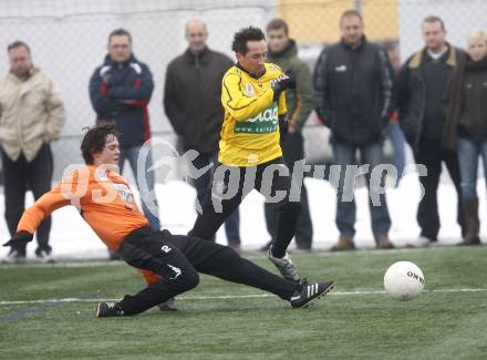 Fussball Testspiel. WAC/St. Andrae gegen SK Austria Kaernten. Matthias Dollinger (Austria Kaernten), Christopher Eneo (WAC/St. Andrae). St. Andrae, am 17.1.2009.
Foto: Kuess
---
pressefotos, pressefotografie, kuess, qs, qspictures, sport, bild, bilder, bilddatenbank