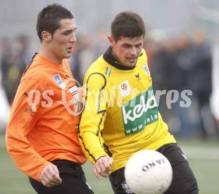 Fussball Testspiel. WAC/St. Andrae gegen SK Austria Kaernten. Alexander Hoertnagl (Austria Kaernten), Elvedin Dino Garibovic (WAC/St. Andrae). St. Andrae, am 17.1.2009.
Foto: Kuess
---
pressefotos, pressefotografie, kuess, qs, qspictures, sport, bild, bilder, bilddatenbank