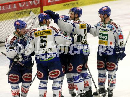 EBEL. Eishockey Bundesliga. EC Pasut VSV gegen HDD TILIA Olimpija Ljubljana.  Torjubel (VSV). Villach, am 20.1.2009.
Foto: Kuess 


---
pressefotos, pressefotografie, kuess, qs, qspictures, sport, bild, bilder, bilddatenbank