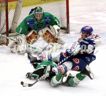 EBEL. Eishockey Bundesliga. EC Pasut VSV gegen HDD TILIA Olimpija Ljubljana.  CAVANAUGH Dan (VSV), KUZNIK Greg, SILA Ales (Ljubljana). Villach, am 20.1.2009.
Foto: Kuess 


---
pressefotos, pressefotografie, kuess, qs, qspictures, sport, bild, bilder, bilddatenbank