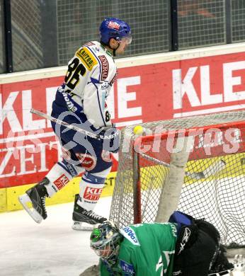 EBEL. Eishockey Bundesliga. EC Pasut VSV gegen HDD TILIA Olimpija Ljubljana.  FERLAND Jonathan (VSV), SILA  Ales (Ljubljana). Villach, am 20.1.2009.
Foto: Kuess 


---
pressefotos, pressefotografie, kuess, qs, qspictures, sport, bild, bilder, bilddatenbank